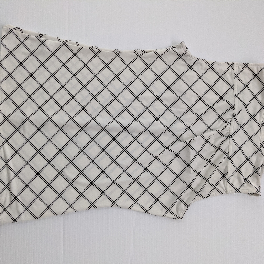 White House Black Market Sleeveless Top - Black & White w/ Gold Buttons - Sz. XS - Picture 6 of 10